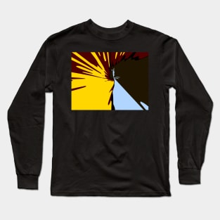 Waterfall Blue Yellow Brown Composition Long Sleeve T-Shirt